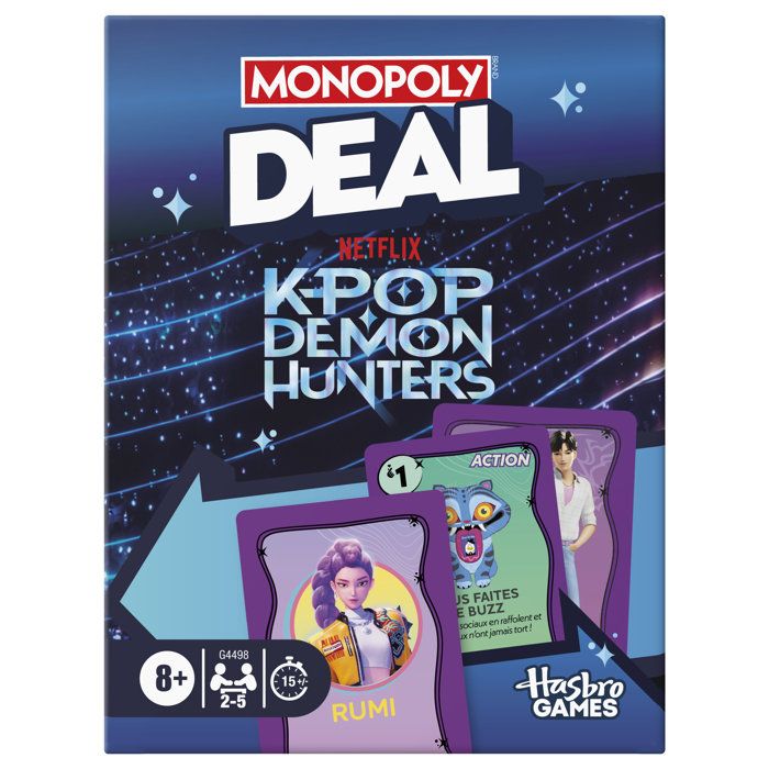 Jeu classique Monopoly Deal K Pop Demon Hunters - vue 1