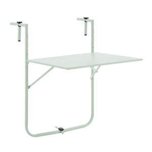 TABLE DE JARDIN  Table de balcon rabattable - Acier - 60 x 75 x 82-92 cm - Vert