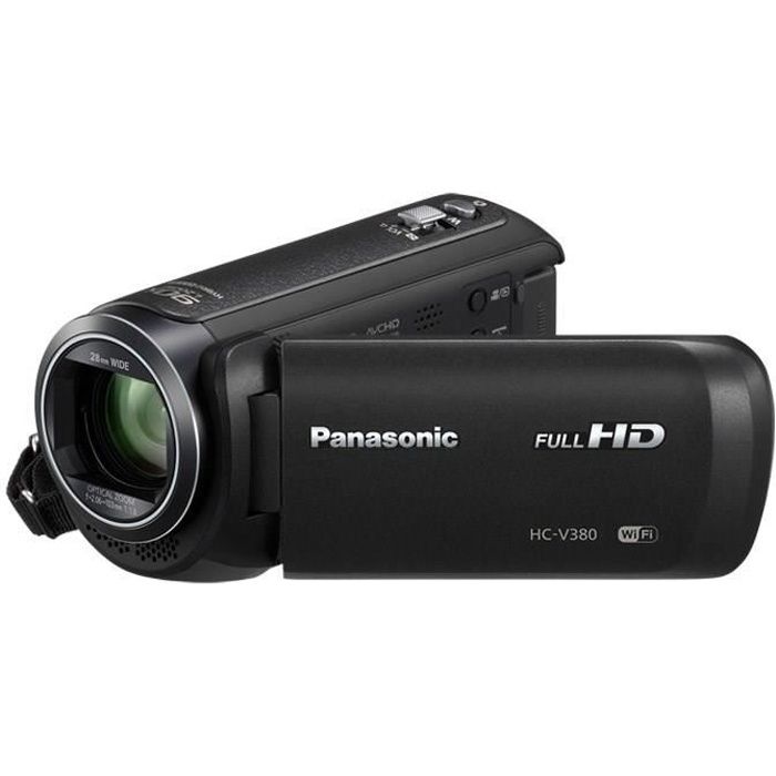Caméscope numérique Full HD PANASONIC HC-V380 - Zoom 50x - Double caméra sans fil