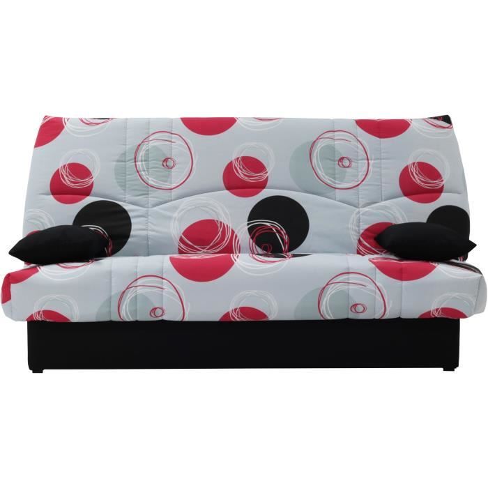 Clic clac 3 places DREAM - Tissu 100% Coton imprimé Planete - Couchage 125x190 cm - L190 x P92 x H96