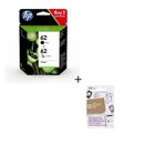 KINGZONE Pack HP 62 noir et couleurs + Carte Instant Ink