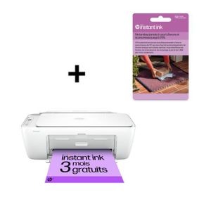 Imprimante Tout-en-Un Intelligente et Stylée HP DeskJet 2810e + Carte Instant Ink 5