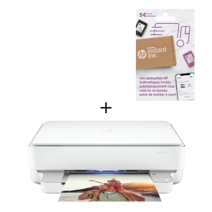 HP Imprimante tout-en-un jet d'encre couleur - Envy 6022e + Carte Instant Ink