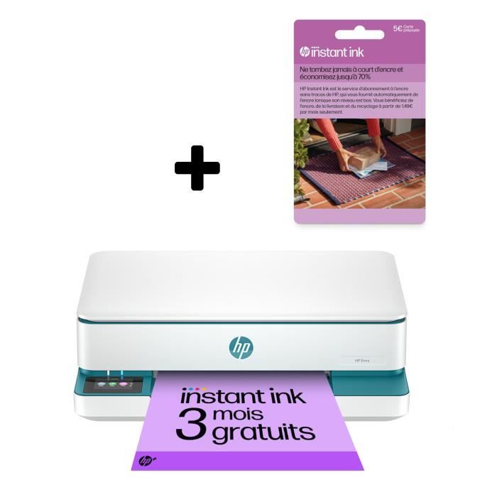 Imprimante tout-en-un HP Envy 6122e jet dencre couleur + Carte Instant Ink