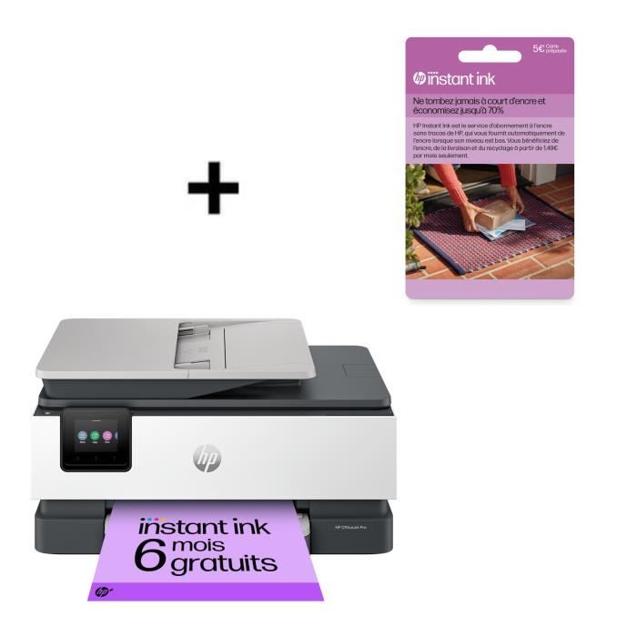 Imprimante tout-en-un HP OfficeJet Pro 8124e jet dencre couleur + Carte Instant Ink