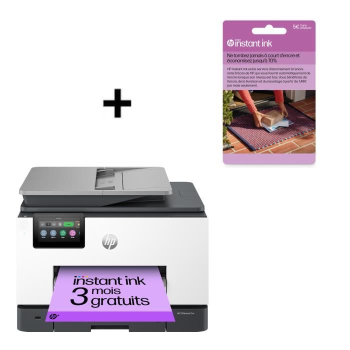 Imprimante tout-en-un HP OfficeJet Pro 9135e jet dencre couleur + Carte Instant Ink