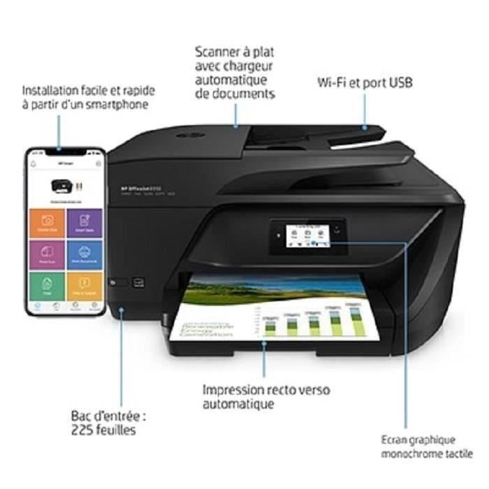 Imprimante hp officejet 6950 - 4 en 1 - jet d'encre - couleur + carte  instant ink HP