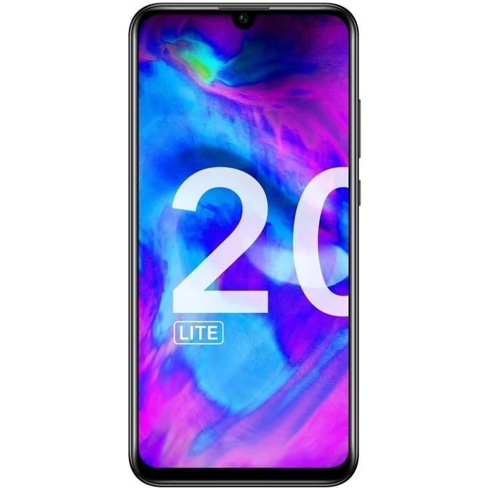 Achat T&eacute;l&eacute;phone portable HONOR 20 Lite Midnight Black 128 Go pas cher