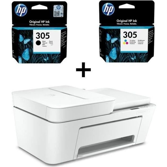 T3azur - 1+1 cartouches d'encre compatibles remplace hp 305 305xl noire+  couleur pour hp deskjet plus 4110 4110e 4120 4120e - La Poste