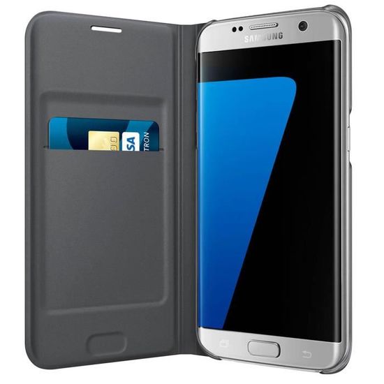 Samsung Etui Flip Wallet S7 Edge - Noir
