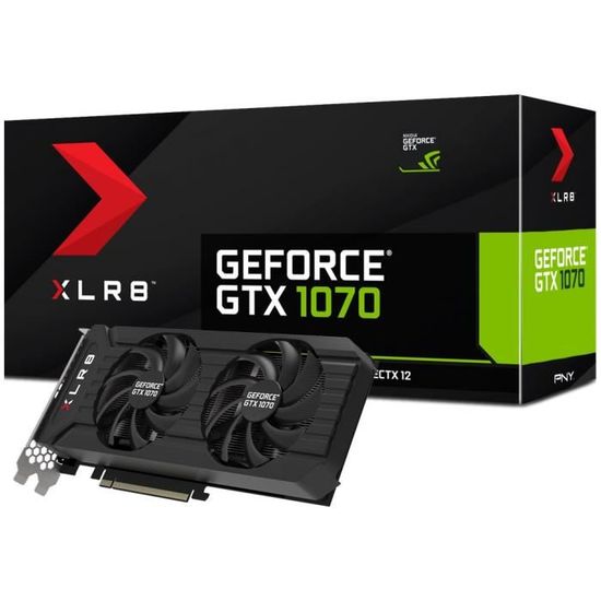 PNY Carte graphique GeForce® GTX 1070 8GB XLR8 OC Gaming - 8Go - GDDR5