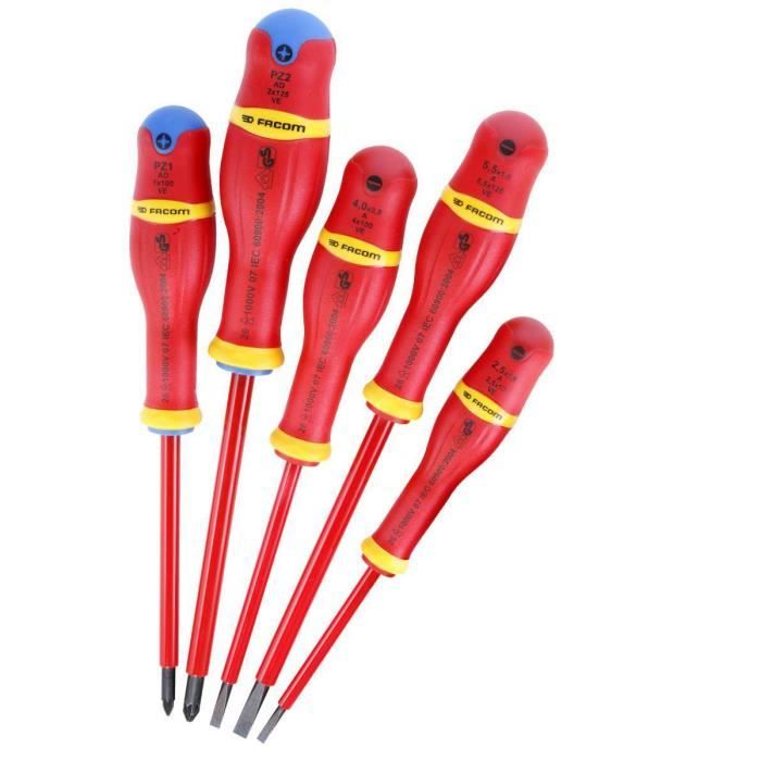 Coffret de 5 tournevis PROTWIST® Facom Coffret de 5 tournevis PROTWIST® Facom