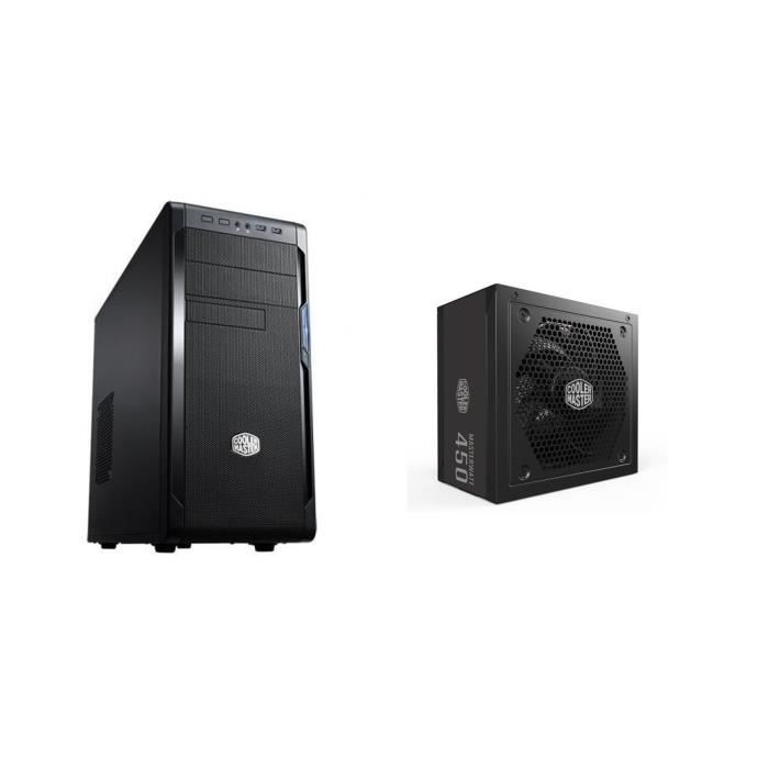 COOLER MASTER Pack Boîtier PC N300 + Alimentation MasterWatt 450W 80