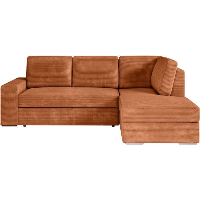 Canapé d'angle 4 places Velours Design Confort
