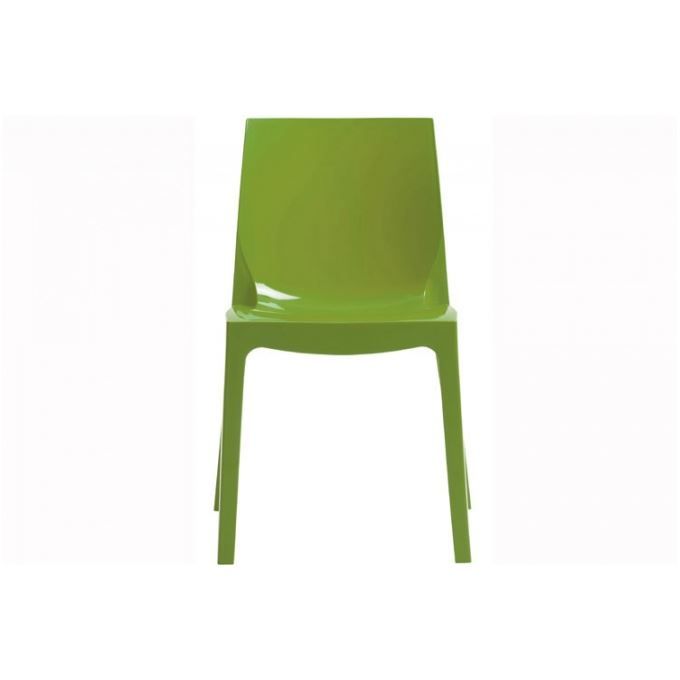 chaise de bureau - declikdeco - victory - vert - polycarbonate - design empilable