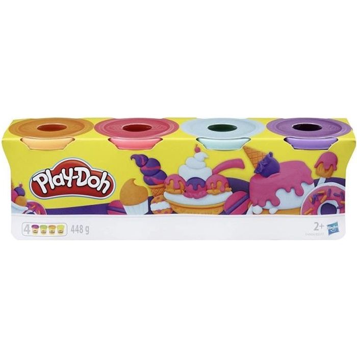 Pâte à modeler Play-Doh - Pack de 4 couleurs Sorbets - Enfants à partir de 2 ans