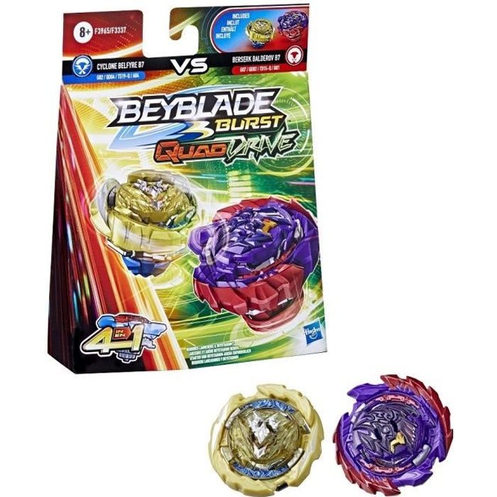 Toupies Beyblade Burst QuadDrive - BEYBLADE - Cyclone Belfyre B7 Berserk Balderov - Enfant - 8 ans