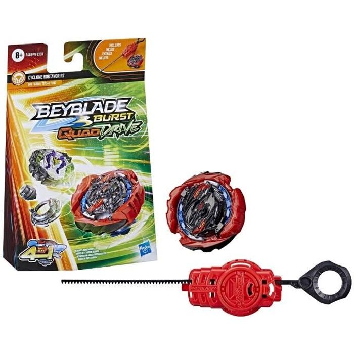 Toupie BEYBLADE Burst QuadDrive Cyclone Roktavor R7 avec lanceur