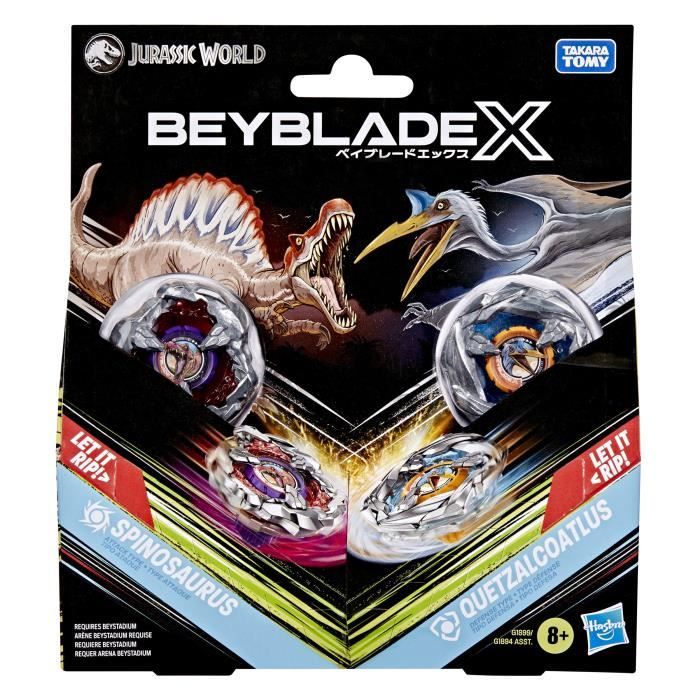 Figurines Beyblade X Jurassic World Collaboration Spinosaurus contre Quetzalcoatlus - vue 2