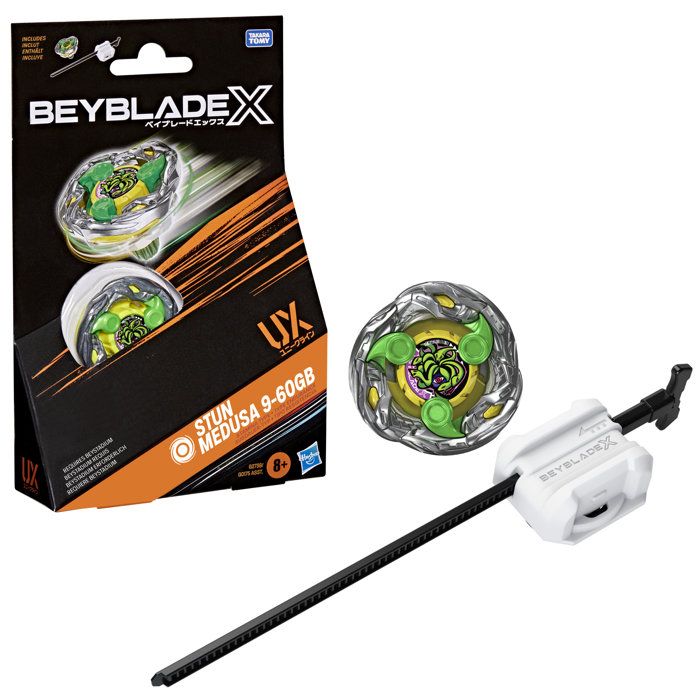 Beyblade X Starter Pack Stun Medusa 9 60GB UX toupie Takara Tomy de type endurance avec lanceur toupies de compétition dès