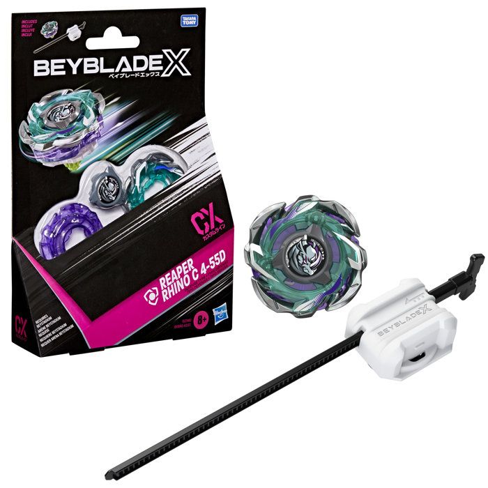 Toupie Beyblade X Reaper Rhino C 4-55d Cx - Type Défense - Pack Toupie Et Lanceur - Hasbro G2746 à Prix