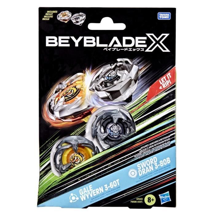 グレイビィボーンズ　スリーブ Beyblade X Dual Pack Gale Wyvern 3-60T et Sword Dran 3-80B, 2