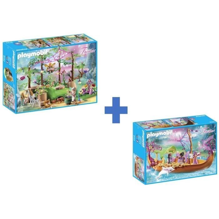 PLAYMOBIL Fairies Foret Enchantee Bateau des Fees Cdiscount Jeux Jouets