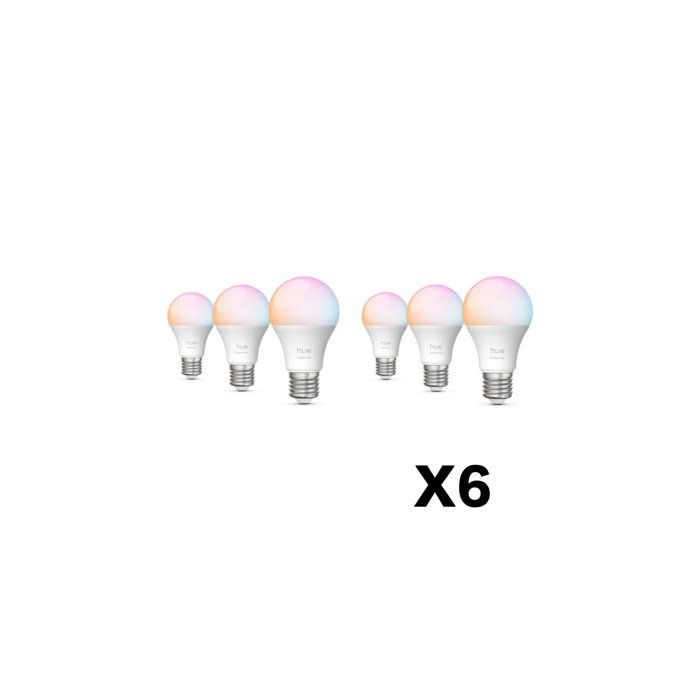 Pack de 3 Ampoules Connectées Philips Hue E WCA 806 A60 E27 3P EU – Blanc et Couleur - vue 9