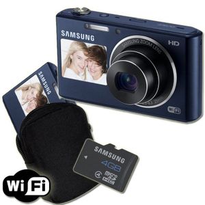 APPAREIL PHOTO COMPACT SAMSUNG DV150F Cobalt + Etui + Micro SD 4 Go