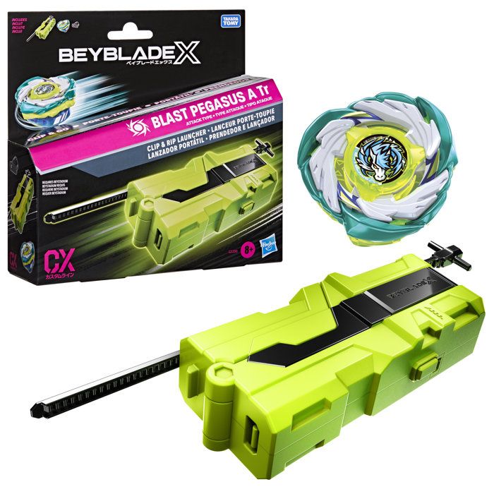 Beyblade X Lanceur porte toupie avec toupie Takara Tomy à rotation droite de type attaque toupies de compétition dès