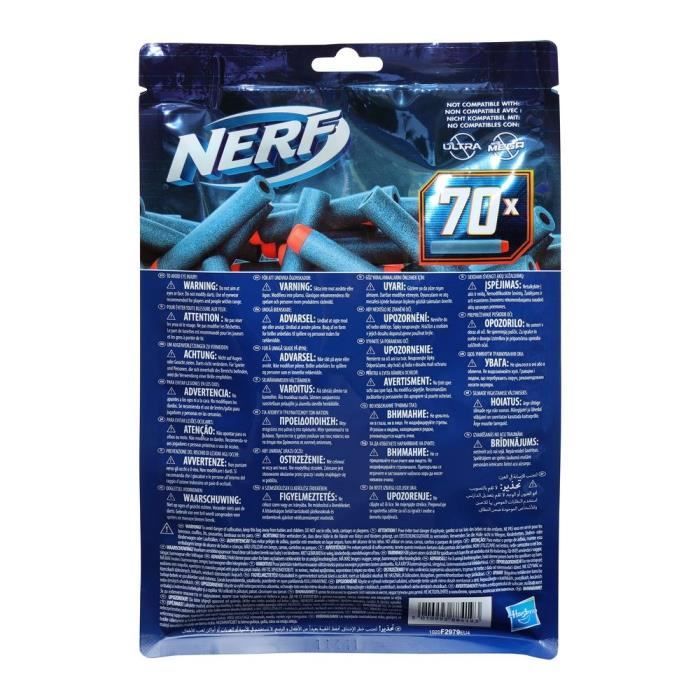 NERF Elite 2.0 Recharge de 70 fléchettes - En mousse NERF Elite 2.0  officielles - compatibles avec les Blasters NERF - Dès 8 ans - Cdiscount  Jeux - Jouets