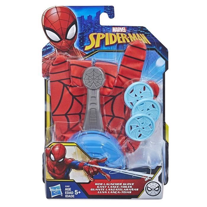 Lot de 2 Gant de Lanceur Spiderman,Spiderman Launcher Gant de Cosplay en  Plastique,Jouets de Poignet Lanceur de héros, Lanceur d'araignée Jouets