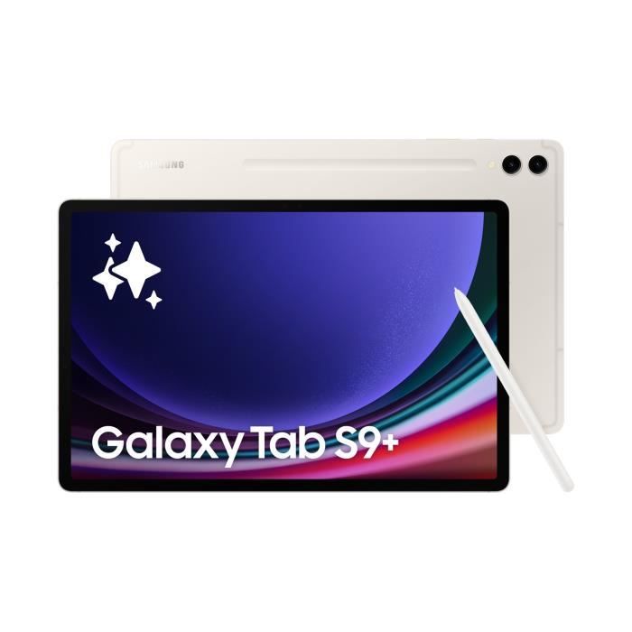 Tablette Tactile SAMSUNG Galaxy Tab S9+ 12,4 WIFI 256Go Crème