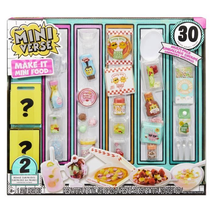 MGA Miniverse - Kit de cuisine créative - Multi Pack de 4/5 recettes uniques en résine - Non comesti