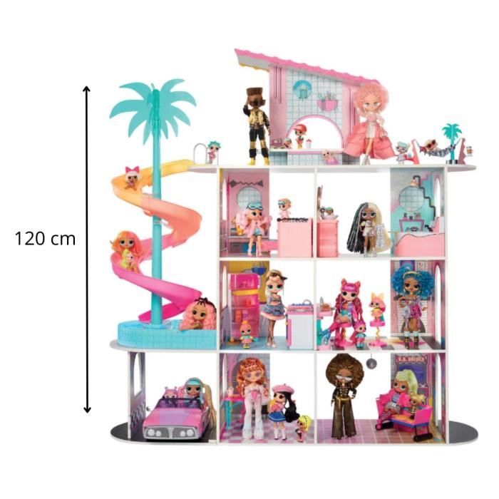 Maison des poupées L.O.L. Surprise OMG - Grande maison avec 10 chambres  entièrement meublées - Cdiscount Jeux - Jouets