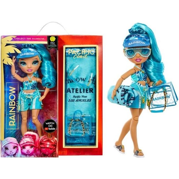 Rainbow High - Pacific Coast - Hali - Poupée Mannequin 28 cm et Accessoires  - Bleue - Cdiscount Jeux - Jouets