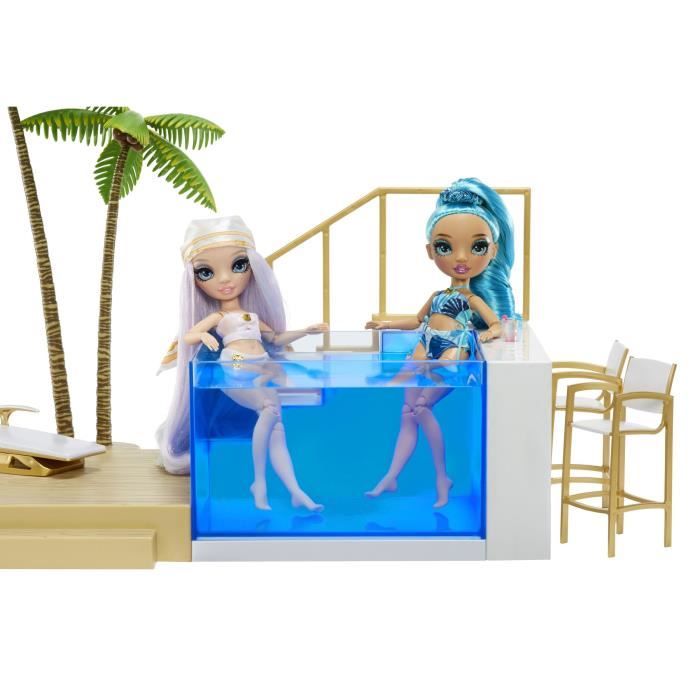 RAINBOW HIGH - BEACH CLUB ET PISCINE LUMINEUSE COFFRET DE JEUX ET