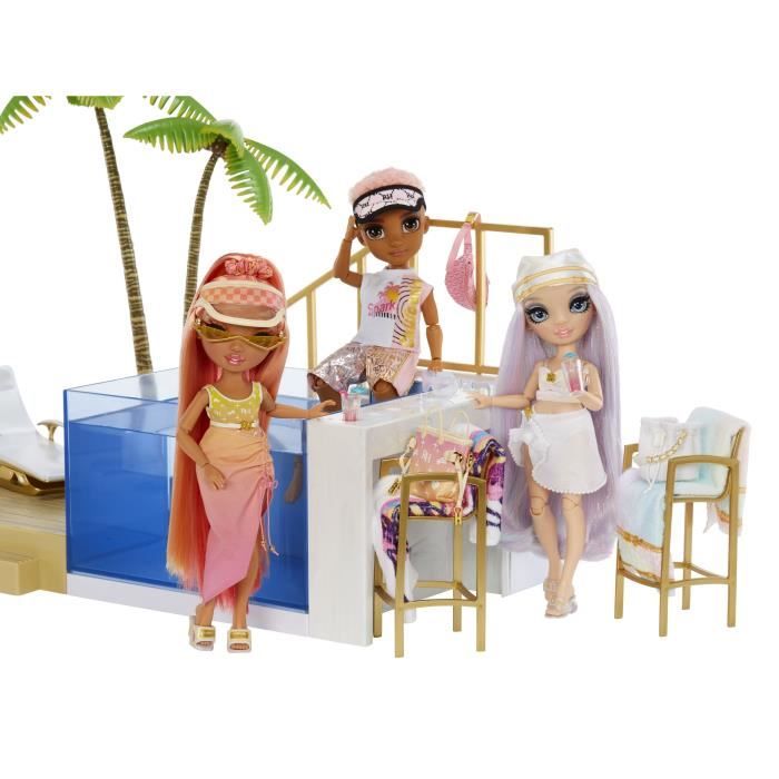 RAINBOW HIGH - BEACH CLUB ET PISCINE LUMINEUSE COFFRET DE JEUX ET