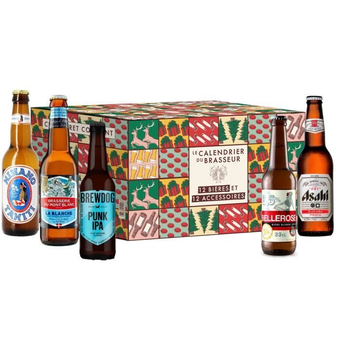 Calendrier de l'Avent Bières - 18 bières + 6 accessoires - La cave