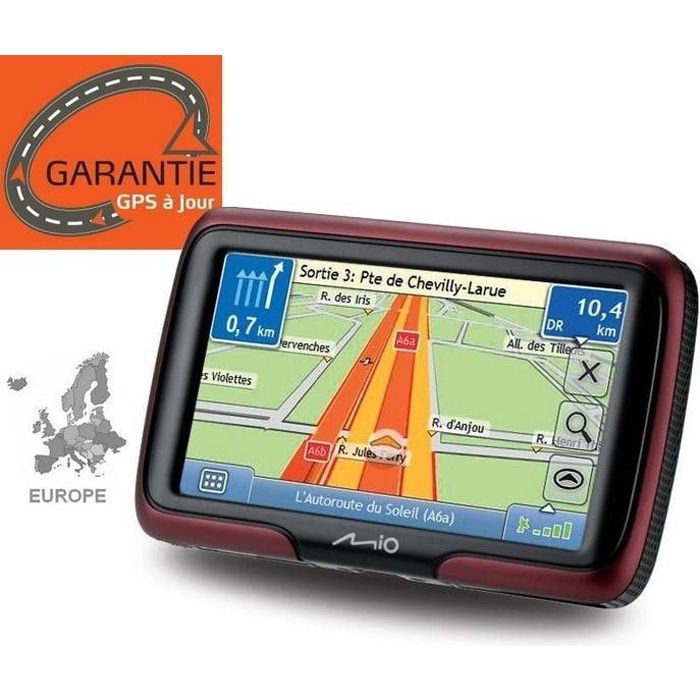 Batteria Per GPS Mitac Mio Moov 400 E 405 – Li-ion 750 MAh, 3.7 V, Nera, Ricambio Compatibile - 2