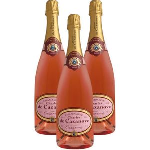 CHAMPAGNE 2 achetées + 1 offerte - Champagne Charles de Cazanove Arlequin Rosé