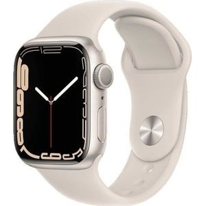 MONTRE CONNECTÉE Apple Watch Series 7 GPS 41 - Aluminium Starlight - Sport band Starlight - Reconditionné - Excellent état