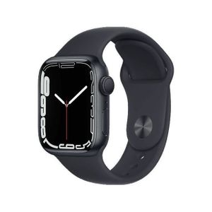 MONTRE CONNECTÉE Apple Watch Series 7 GPS 45 - Aluminium Midnight - Sport band Black - Reconditionné - Excellent état