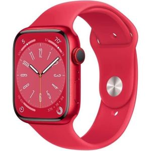 MONTRE CONNECTÉE Apple Watch (Series 8) 2022 GPS 41 mm - Aluminium Rouge - Bracelet sport Rouge - Reconditionné - Excellent état