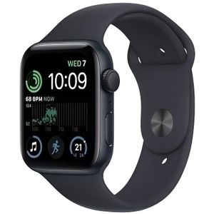 MONTRE CONNECTÉE Apple Watch (Series SE) 2022 GPS 40 mm - Aluminium Noir - Bracelet sport Noir - Reconditionné - Excellent état