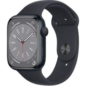 MONTRE CONNECTÉE Apple Watch (Series 8) 2022 GPS 41 mm - Aluminium Minuit - Bracelet sport Noir - Reconditionné - Excellent état