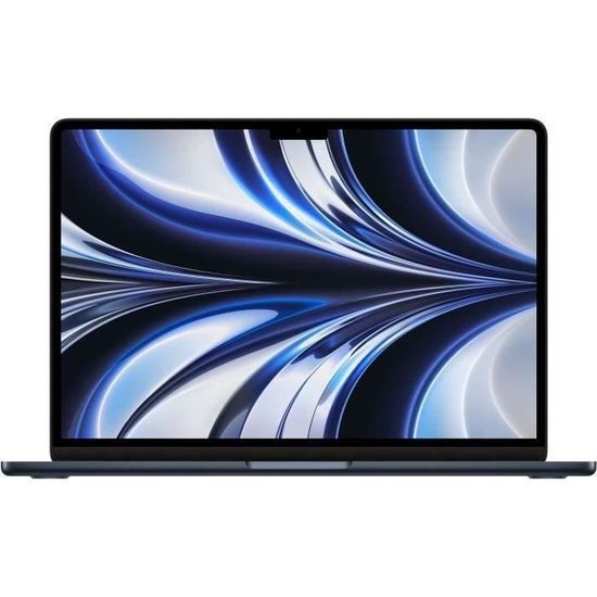 Apple - 13,6" MacBook Air M2 - RAM 8Go - Stockage 512Go - Minuit - AZERTY - Reconditionné - Excellent état