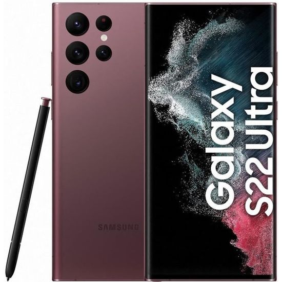 SAMSUNG Galaxy S22 Ultra 5G 128 Go Bordeaux - Reconditionné - Excellent état