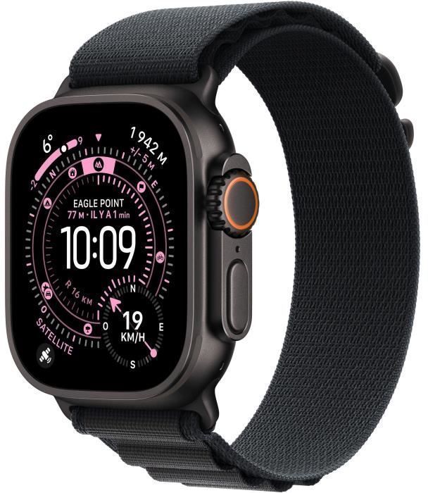 Apple Watch Ultra 3 GPS + Cellular - 49mm Boîtier Black Titanium  - Bracelet Alpine Loop - S (2025) - Reconditionné - Excellent état
