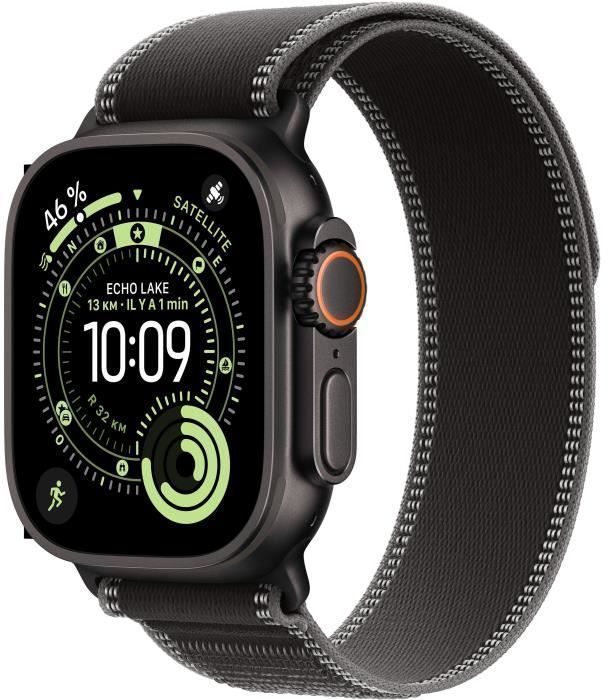 Apple Watch Ultra 3 GPS + Cellular 49mm Black Titanium - Bracelet Charcoal Trail Loop - M/L (2025) - Reconditionné - Excellent état